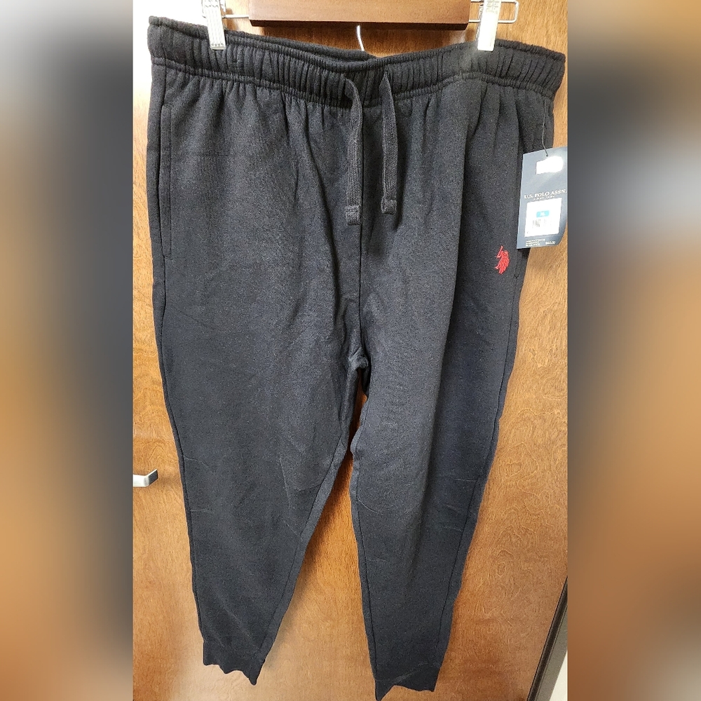 U.S. Polo Assn. Charcoal Joggers with Red Emblem